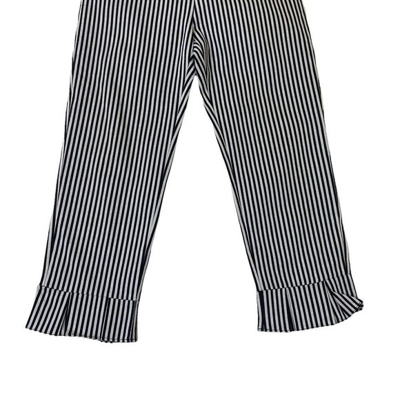 Wild Honey Striped Flutter Ruffle Hem Pants Sz S - Picture 3 of 10